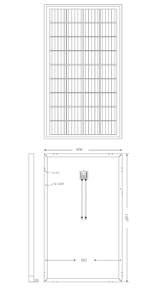 PANEL SOLAR POLICRISTALINO 165W 12V RESUN SOLAR