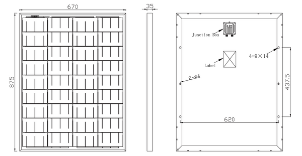 PANEL SOLAR POLICRISTALINO 80W 12V